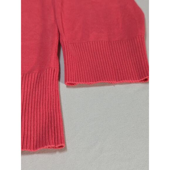 INC Petite Womens M Silk Blend Cardigan Sweater Coral Rhinestone Buttons - Picture 3 of 15